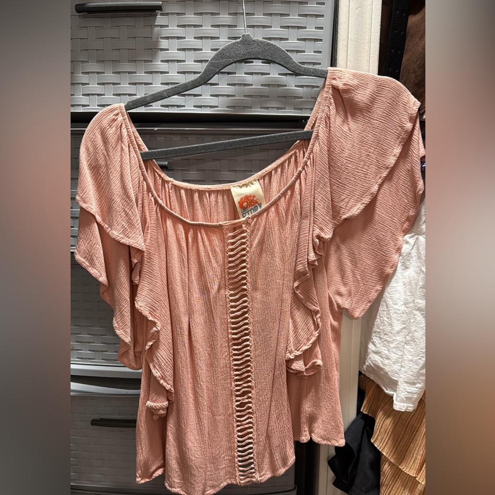 Women's Ruffled Blush Top